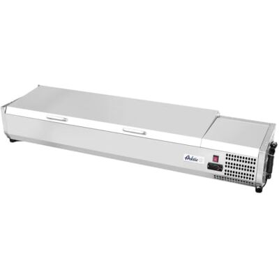 HENDI Vitrina expositora refrigerada GN 1/3 para servicio 7x GN 1/3-230V / 180W 0/8˚C 1605x395x(H)290 mm HENDI Vitrina expositora refrigerada GN 1/3 para servicio 7x GN 1/3-230V / 180W 0/8˚C 1605x395x(H)290 mm