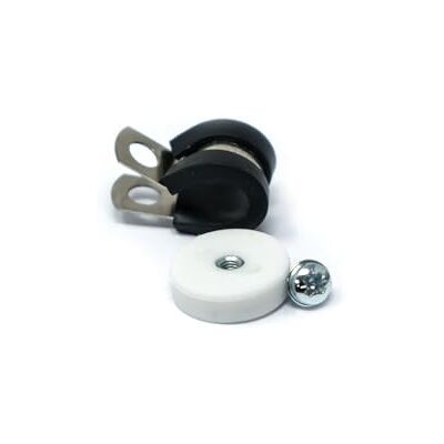 first4magnets Imán de sujeción de cable recubierto de goma de 22 mm de diámetro x 6 mm de alto con abrazadera de goma de 10 mm (blanco) – 4,3 kg de fuerza (paquete de 10) first4magnets Imán de sujeción de cable recubierto de goma de 22 mm de diámetro x 6 mm de alto con abrazadera de goma de 10 mm (blanco) – 4,3 kg de fuerza (paquete de 10)