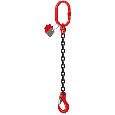 Dolezych DoKett Cadena para grúas (1 m, 1 hebra, con Gancho de Horquilla, Capacidad de Carga de 2000 kg), Color Rojo Dolezych DoKett Cadena para grúas (1 m, 1 hebra, con Gancho de Horquilla, Capacidad de Carga de 2000 kg), Color Rojo