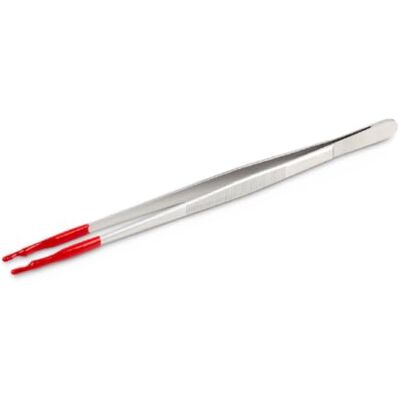 KERN Pinzas de acero inoxidable con puntas recubiertas de silicona, 250 mm, E1 F1 (500 g 2 kg), color plateado KERN Pinzas de acero inoxidable con puntas recubiertas de silicona, 250 mm, E1 F1 (500 g 2 kg), color plateado