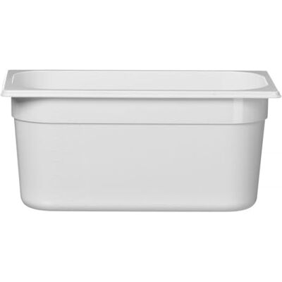 HENDI Recipiente Gastronorm, contenedor GN, GN 1/3, resistencia térmica -40 °C a 110 °C, 5.7 L, 325x176x(H) 150 mm, policarbonato blanco HENDI Recipiente Gastronorm, contenedor GN, GN 1/3, resistencia térmica -40 °C a 110 °C, 5.7 L, 325x176x(H) 150 mm, policarbonato blanco