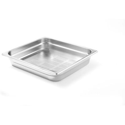 HENDI Contenedor de acero inoxidable GN 2/3 354x325 perforado - Almacenamiento de alimentos HENDI Contenedor de acero inoxidable GN 2/3 354x325 perforado - Almacenamiento de alimentos
