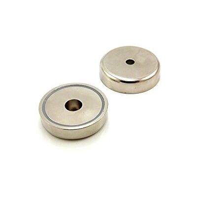 first4magnets Magnet Expert TM 60 mm de diámetro x 14,5 mm Espesor 8 mm c/Calibre N42 imán de neodimio con Gancho de sujeción 110 kg para (1 Unidades) first4magnets Magnet Expert TM 60 mm de diámetro x 14,5 mm Espesor 8 mm c/Calibre N42 imán de neodimio con Gancho de sujeción 110 kg para (1 Unidades)
