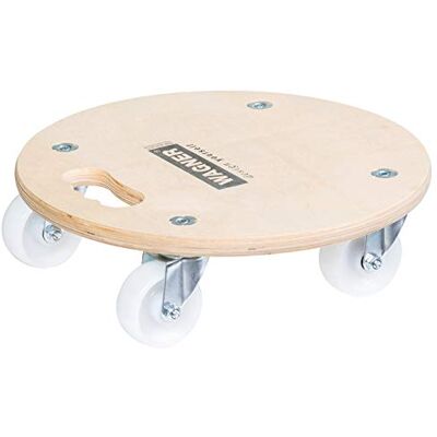 WAGNER Plataforma de Carga MM 1137 Ø 38 cm para Objetos Poco Manejables, Macetas y Plantas, 250 kg de Carga Máxima, Asa de Transporte Ergonómica, Certificado FSC® WAGNER Plataforma de Carga MM 1137 Ø 38 cm para Objetos Poco Manejables, Macetas y Plantas, 250 kg de Carga Máxima, Asa de Transporte Ergonómica, Certificado FSC®