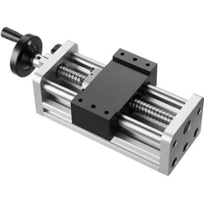 VEVOR Actuador Lineal carrera efectiva de 100 mm, Riel de guía lineal CNC con husillo de bolas, Eje Óptico Doble Alta precisión C7, Bloque Deslizante con Rodamiento, para Eje XYZ de Fresadora CNC VEVOR Actuador Lineal carrera efectiva de 100 mm, Riel de guía lineal CNC con husillo de bolas, Eje Óptico Doble Alta precisión C7, Bloque Deslizante con Rodamiento, para Eje XYZ de Fresadora CNC