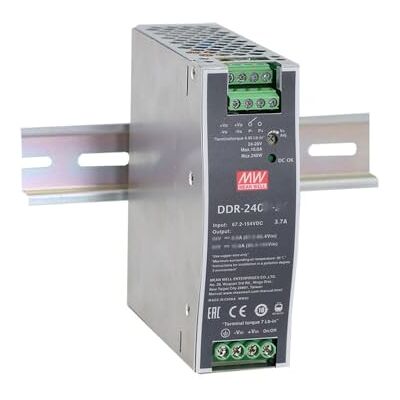 MEAN WELL Convertidor CC-CC tipo riel DIN de 240 W, 6,8 a 33,6 V CC, entrada de 48 V y 5 A de salida MEAN WELL Convertidor CC-CC tipo riel DIN de 240 W, 6,8 a 33,6 V CC, entrada de 48 V y 5 A de salida