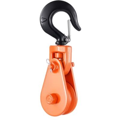 VEVOR Polea de Remolque con Gancho Giratorio Resistencia a la Rotura de 4,5 T, Diámetro de la Polea de 72,6 mm para Cuerda de Diámetro de 9,5 mm, para Remolque y Recuperación en Grúas, Cabrestantes VEVOR Polea de Remolque con Gancho Giratorio Resistencia a la Rotura de 4,5 T, Diámetro de la Polea de 72,6 mm para Cuerda de Diámetro de 9,5 mm, para Remolque y Recuperación en Grúas, Cabrestantes