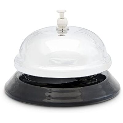 Relaxdays Campana de Mesa Plateada - Sonido Vintage para Hoteles Relaxdays Campana de Mesa Plateada - Sonido Vintage para Hoteles