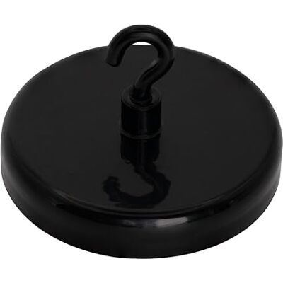 first4magnets Ferrite Black Pintado de Pintura Imán Con Gancho M4 Para Colgar, Sostener O Mostrar Elementos 57mm de Diámetro 25kg de Extracción Paquete de 20 first4magnets Ferrite Black Pintado de Pintura Imán Con Gancho M4 Para Colgar, Sostener O Mostrar Elementos 57mm de Diámetro 25kg de Extracción Paquete de 20