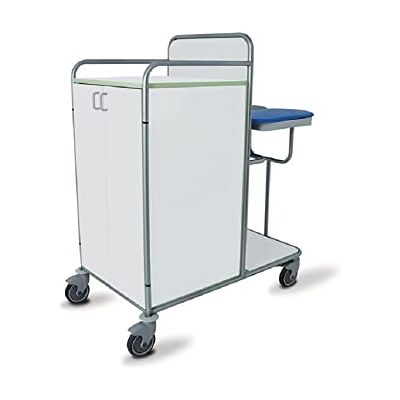 GIMA Acero Inoxidable Carro Lavandería, Laminado, 110 cm Longitud x 66 cm Ancho x 132 cm Altura GIMA Acero Inoxidable Carro Lavandería, Laminado, 110 cm Longitud x 66 cm Ancho x 132 cm Altura
