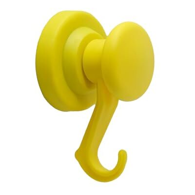 first4magnets Magnet Expert 43mm Diámetro De Goma Recubierto De Imán De Neodimio Con Gancho Giratorio-amarillo (paquete De 20) first4magnets Magnet Expert 43mm Diámetro De Goma Recubierto De Imán De Neodimio Con Gancho Giratorio-amarillo (paquete De 20)