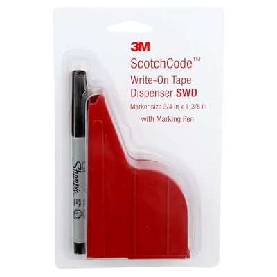 3M 3 M SWD Scotch Código dispensador con 250 cable markierern, se puede escribir, color blanco 3M 3 M SWD Scotch Código dispensador con 250 cable markierern, se puede escribir, color blanco