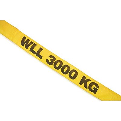 Dolezych Eslinga Redonda con Doble Revestimiento, Capacidad de Carga de 3000 kg, Longitud Útil de 4 M, Amarilla Dolezych Eslinga Redonda con Doble Revestimiento, Capacidad de Carga de 3000 kg, Longitud Útil de 4 M, Amarilla