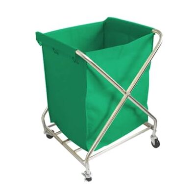 GIMA Carro para ropa sucia de acero inoxidable AISI 202, GIMA Carro para ropa sucia de acero inoxidable AISI 202,