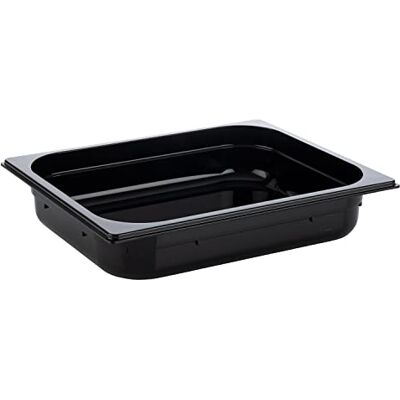 APS GN 1/2 Depósito Gastronorm de policarbonato, dimensiones 325 x 265 mm/altura 65 mm/volumen 3,9 litros, color negro APS GN 1/2 Depósito Gastronorm de policarbonato, dimensiones 325 x 265 mm/altura 65 mm/volumen 3,9 litros, color negro