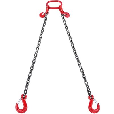 VEVOR Eslinga de Cadena de Elevación 2 Cadenas con Ganchos y Ajustadores 10mm x 180cm Carga de 5000 kg G80 para Carretilla Elevadora, Polipasto Motorizado, Muelle, Sitio de Construcción, Fábrica VEVOR Eslinga de Cadena de Elevación 2 Cadenas con Ganchos y Ajustadores 10mm x 180cm Carga de 5000 kg G80 para Carretilla Elevadora, Polipasto Motorizado, Muelle, Sitio de Construcción, Fábrica
