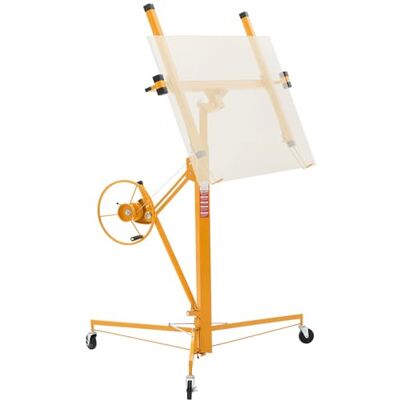 VEVOR Elevador de Placas de Yeso, con Brazo Telescópico Ajustable 1245–2921 mm, Capacidad de Carga de 68 kg, Altura de 3353 mm, para Montaje en Techo y Pared, 1530 x 1530 x 1450 mm, Amarillo VEVOR Elevador de Placas de Yeso, con Brazo Telescópico Ajustable 1245–2921 mm, Capacidad de Carga de 68 kg, Altura de 3353 mm, para Montaje en Techo y Pared, 1530 x 1530 x 1450 mm, Amarillo