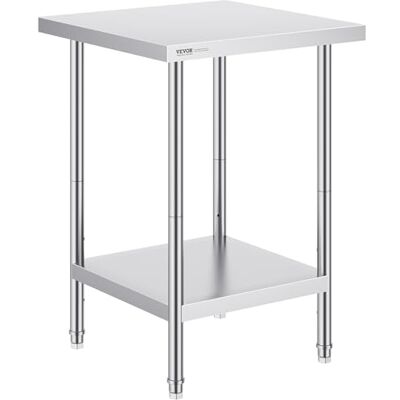 VEVOR Mesa de Trabajo de Acero Inoxidable 610x610x864 mm Mesa de Preparación de Alimentos 3 Niveles de Altura Regulables Estación de Trabajo Comercial para Almacenamiento de Alimentos para Restaurante VEVOR Mesa de Trabajo de Acero Inoxidable 610x610x864 mm Mesa de Preparación de Alimentos 3 Niveles de Altura Regulables Estación de Trabajo Comercial para Almacenamiento de Alimentos para Restaurante