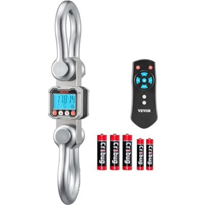 VEVOR Báscula Colgante Digital Carga Máxima 10 T, Resolución 2 kg con Tara, Aluminio Fundido, Pantalla LCD, Retención de Pico Datos, Escala Digital de Grúa Portátil para Pesca Taller Granja Almacén VEVOR Báscula Colgante Digital Carga Máxima 10 T, Resolución 2 kg con Tara, Aluminio Fundido, Pantalla LCD, Retención de Pico Datos, Escala Digital de Grúa Portátil para Pesca Taller Granja Almacén