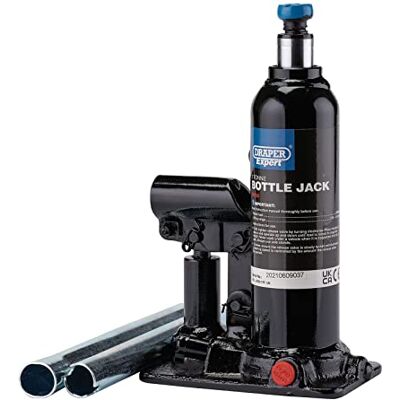 Draper Gato hidráulico de Botella, 2 toneladas, Negro, Herramienta de elevación Comercial e Industrial Resistente Draper Gato hidráulico de Botella, 2 toneladas, Negro, Herramienta de elevación Comercial e Industrial Resistente