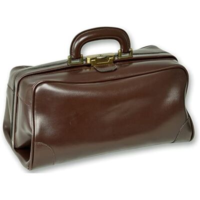 GIMA Bolso de piel Florida con fondo rígido, bolsillos internos para un almacenamiento cómodo y ordenado de herramientas de primeros auxilios, cerradura bruñida, marrón, GIMA Bolso de piel Florida con fondo rígido, bolsillos internos para un almacenamiento cómodo y ordenado de herramientas de primeros auxilios, cerradura bruñida, marrón,