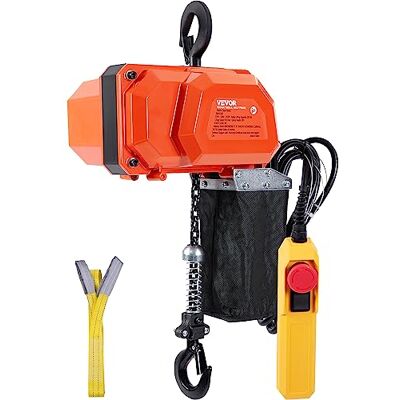 VEVOR Polipasto Eléctrico de Cadena 205W Capacidad de Carga 149,7kg Altura Máxima de Elevación 3m Grúa Puente Monofásico con Cadena G80 Control Remoto con Cable de 3m para Garaje, Taller, Hotel VEVOR Polipasto Eléctrico de Cadena 205W Capacidad de Carga 149,7kg Altura Máxima de Elevación 3m Grúa Puente Monofásico con Cadena G80 Control Remoto con Cable de 3m para Garaje, Taller, Hotel
