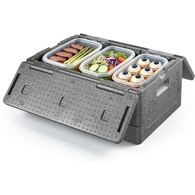 VEVOR Contenedor Isotérmico de Alimentos 38 L, Caja Isotérmica de EPP No Eléctrico, para Alimentos Calientes y Fríos, Ligero y de Alta Rigidez, para Reparto, Transporte, Catering, Eventos de barbacoa VEVOR Contenedor Isotérmico de Alimentos 38 L, Caja Isotérmica de EPP No Eléctrico, para Alimentos Calientes y Fríos, Ligero y de Alta Rigidez, para Reparto, Transporte, Catering, Eventos de barbacoa