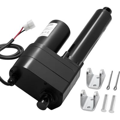 VEVOR Actuador Lineal 12 V, Carrera de 150 mm, 9000 N, Resistente al Agua IP65, 5 mm/s, con Soportes de Montaje para Contenedores de Maquinaria Industrial y Sistemas de Elevación Pesada, Negro VEVOR Actuador Lineal 12 V, Carrera de 150 mm, 9000 N, Resistente al Agua IP65, 5 mm/s, con Soportes de Montaje para Contenedores de Maquinaria Industrial y Sistemas de Elevación Pesada, Negro