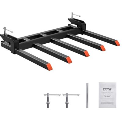 VEVOR Agarrador de Horquilla para Escombros 48" Capacidad de 1200 kg Agarrador de Servicio Pesado en Horquillas para Paletas Accesorios para Cubo de Carga de Tractor Compacto para Limpiar Desechos VEVOR Agarrador de Horquilla para Escombros 48" Capacidad de 1200 kg Agarrador de Servicio Pesado en Horquillas para Paletas Accesorios para Cubo de Carga de Tractor Compacto para Limpiar Desechos