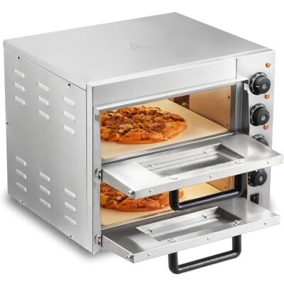 VEVOR - FY-1EP-2 - 14" Doble Nivel - Acero inoxidable - Horno para pizza VEVOR - FY-1EP-2 - 14" Doble Nivel - Acero inoxidable - Horno para pizza