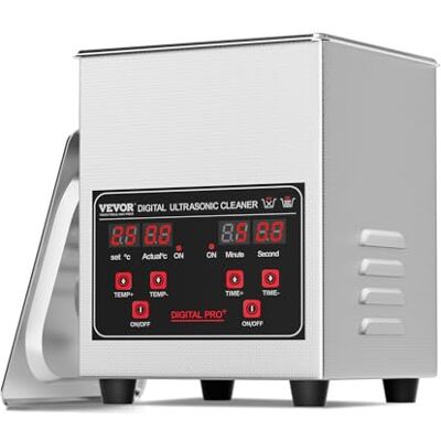 VEVOR Limpiador Ultrasónico 1,3 L Máquina de Limpieza 50 W con Temporizador y Calentador Limpiador Ultrasónico Digital 40 KHz con Cesta para Reloj Gafas Soporte de Joyería Piezas Industriales VEVOR Limpiador Ultrasónico 1,3 L Máquina de Limpieza 50 W con Temporizador y Calentador Limpiador Ultrasónico Digital 40 KHz con Cesta para Reloj Gafas Soporte de Joyería Piezas Industriales