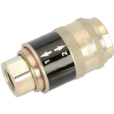 Draper asc21cf Bulk 1/4 "BSP hembra paralelo 'Safeflow' línea de aire acoplamiento (se venden sueltas), color azul Draper asc21cf Bulk 1/4 "BSP hembra paralelo 'Safeflow' línea de aire acoplamiento (se venden sueltas), color azul