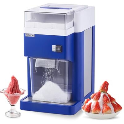 VEVOR Máquina de Picar Hielo 1,8 L, con Motor de 300 W, Picadora de Hielo Eléctrica 130 kg/h, con Cuchillas de Acero Inoxidable, Ideal para Heladerías, Fiestas, Restaurantes, Pastelerías, Azul VEVOR Máquina de Picar Hielo 1,8 L, con Motor de 300 W, Picadora de Hielo Eléctrica 130 kg/h, con Cuchillas de Acero Inoxidable, Ideal para Heladerías, Fiestas, Restaurantes, Pastelerías, Azul