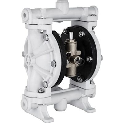 VEVOR Bomba neumática de doble diafragma entrada y salida de 12,7 mm 13,2 GPM 120 PSI bomba de transferencia neumática de diafragma de PTFE para petróleo, diésel, aceite, fluidos de baja viscosidad VEVOR Bomba neumática de doble diafragma entrada y salida de 12,7 mm 13,2 GPM 120 PSI bomba de transferencia neumática de diafragma de PTFE para petróleo, diésel, aceite, fluidos de baja viscosidad