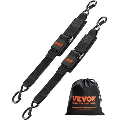 VEVOR 2 PCS Correas de Trinquete Retráctiles Resistentes de 5,08 x 60,96 cm con Ganchos en Forma de S con Bloqueo de Seguridad, Resistencia a la Rotura de 680,4 kg para Remolques, Vehículos, Botes VEVOR 2 PCS Correas de Trinquete Retráctiles Resistentes de 5,08 x 60,96 cm con Ganchos en Forma de S con Bloqueo de Seguridad, Resistencia a la Rotura de 680,4 kg para Remolques, Vehículos, Botes