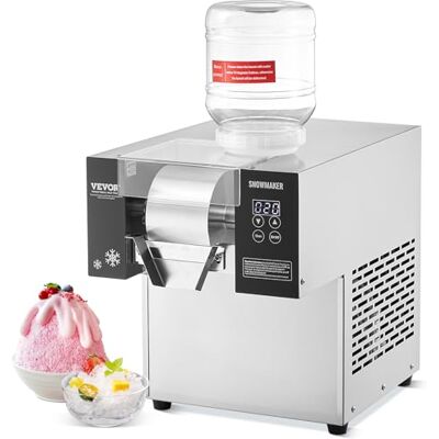 VEVOR Máquina de Hielo en Forma de Copos de Nieve 125 kg/24 h Máquina para Raspar Hielo Acero Inoxidable Sistema de Enfriamiento por Aire para Rápida Disipación del Calor para Panaderías, Cafeterías VEVOR Máquina de Hielo en Forma de Copos de Nieve 125 kg/24 h Máquina para Raspar Hielo Acero Inoxidable Sistema de Enfriamiento por Aire para Rápida Disipación del Calor para Panaderías, Cafeterías