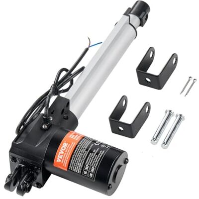 VEVOR Actuador Lineal de 12V, Actuador de Movimiento Lineal de Alta Resistencia 200mm 6000N 5mm/s con Soporte de Montaje y Protección IP44 para Puertas Eléctricas, Maquinaria Industrial, Barcos, Carga VEVOR Actuador Lineal de 12V, Actuador de Movimiento Lineal de Alta Resistencia 200mm 6000N 5mm/s con Soporte de Montaje y Protección IP44 para Puertas Eléctricas, Maquinaria Industrial, Barcos, Carga
