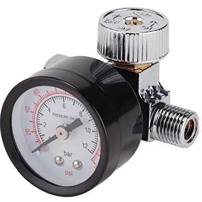 Draper 1/4 'BSP On-Gun Regulador de aire y calibre, 180psi Draper 1/4 'BSP On-Gun Regulador de aire y calibre, 180psi
