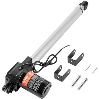 VEVOR Actuador lineal de 12 V, actuador de movimiento lineal de alta resistencia 350 mm 6000 N 5 mm/s con soporte de montaje y protección IP44 para puertas eléctricas, maquinaria industrial, barcos VEVOR Actuador lineal de 12 V, actuador de movimiento lineal de alta resistencia 350 mm 6000 N 5 mm/s con soporte de montaje y protección IP44 para puertas eléctricas, maquinaria industrial, barcos