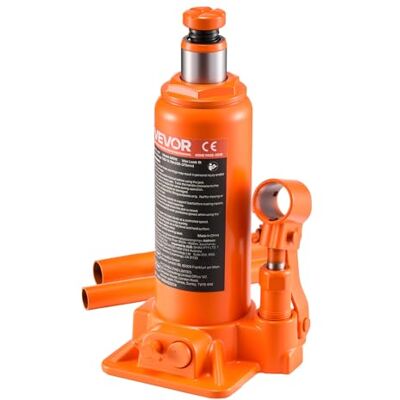 VEVOR Gato Hidráulico de Botella 6 T, Rango de Elevación 195-375 mm, a Automóviles, SUV, Camionetas, Talleres Mecánicos, Elevadores de Viviendas y Equipos Agrícolas, Naranja, 110 x 105 x 195 mm VEVOR Gato Hidráulico de Botella 6 T, Rango de Elevación 195-375 mm, a Automóviles, SUV, Camionetas, Talleres Mecánicos, Elevadores de Viviendas y Equipos Agrícolas, Naranja, 110 x 105 x 195 mm