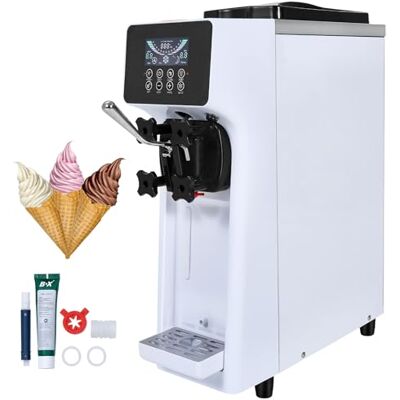 VEVOR Máquina de Helados Comercial 10 L/h 900 W Sabor Único Máquina para Hacer Helados Tolva de 4 L Panel LCD Pre-Refrigeración Limpieza Automática para Restaurante Snack-bars Mercado Tienda VEVOR Máquina de Helados Comercial 10 L/h 900 W Sabor Único Máquina para Hacer Helados Tolva de 4 L Panel LCD Pre-Refrigeración Limpieza Automática para Restaurante Snack-bars Mercado Tienda