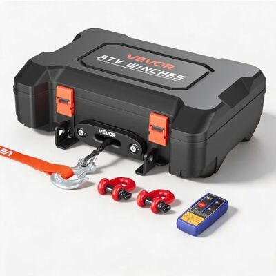 VEVOR Cabrestante Portátil 12 V CC 2041 kg con Cuerda Sintética 10 m, Cabrestante Eléctrico con Doble Control Remoto Inalámbrico, Cable para ATV UTV Recuperación de Vehículos y Remolque Todoterreno VEVOR Cabrestante Portátil 12 V CC 2041 kg con Cuerda Sintética 10 m, Cabrestante Eléctrico con Doble Control Remoto Inalámbrico, Cable para ATV UTV Recuperación de Vehículos y Remolque Todoterreno