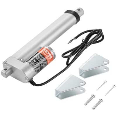 VEVOR Linear Actuator 12V, 6 Inch High Speed 0.55"/s Linear Actuator, 220lbs/1000N Linear Motion Actuator with Mounting Bracket and IP54 Protection VEVOR Linear Actuator 12V, 6 Inch High Speed 0.55"/s Linear Actuator, 220lbs/1000N Linear Motion Actuator with Mounting Bracket and IP54 Protection