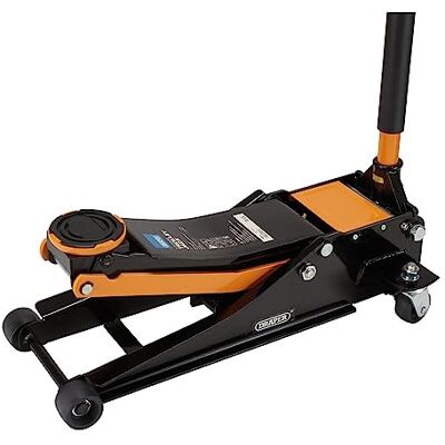 Draper Gato hidráulico con Ruedas, 2,25 toneladas, Naranja y Negro, Talla única Draper Gato hidráulico con Ruedas, 2,25 toneladas, Naranja y Negro, Talla única