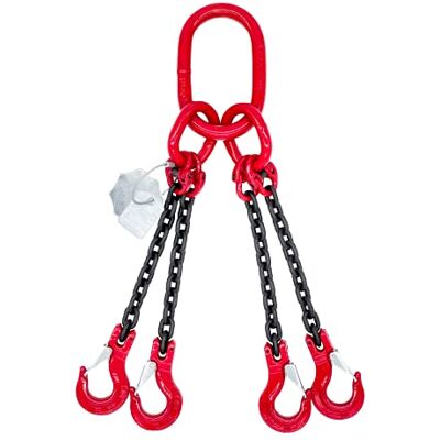 Dolezych DoKett 2 Cadena de Tope, 4 Filas, con Gancho de Cabeza de Horquilla, Longitud = 1,00 m Dolezych DoKett 2 Cadena de Tope, 4 Filas, con Gancho de Cabeza de Horquilla, Longitud = 1,00 m