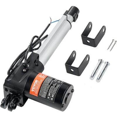 VEVOR Actuador Lineal de 12V, Actuador de Movimiento Lineal de Alta Resistencia 150mm 6000N 5mm/s con Soporte de Montaje y Protección IP44 para Puertas Eléctricas, Maquinaria Industrial, Barcos, Carga VEVOR Actuador Lineal de 12V, Actuador de Movimiento Lineal de Alta Resistencia 150mm 6000N 5mm/s con Soporte de Montaje y Protección IP44 para Puertas Eléctricas, Maquinaria Industrial, Barcos, Carga