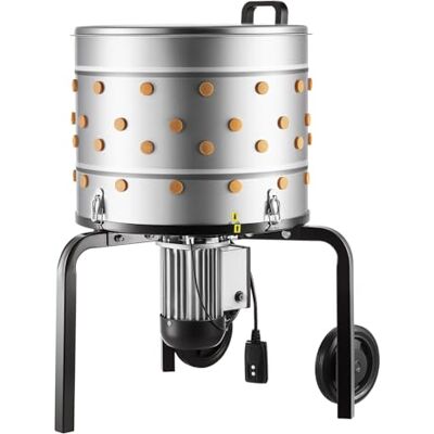 VEVOR Máquina Desplumadora de Pollos Eléctrica 900 W 230 RPM, Desplumador de Plumas Tambor de 50 cm de Acero Inoxidable con 98 Dedos Suaves y Ruedas de Transporte para Procesar 2 Pollitos a la Vez VEVOR Máquina Desplumadora de Pollos Eléctrica 900 W 230 RPM, Desplumador de Plumas Tambor de 50 cm de Acero Inoxidable con 98 Dedos Suaves y Ruedas de Transporte para Procesar 2 Pollitos a la Vez