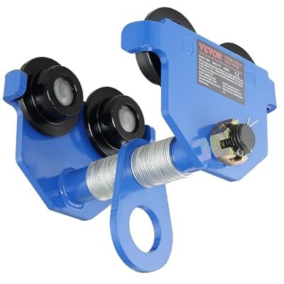 VEVOR Carro Manual con Ruedas Dobles, Carga de 2 T, Ajustable para Ancho de Brida de Viga en I de 63,5-177,8 mm, Polipasto de Garaje de Acero de Aleación Resistente para Vigas en I Rrectas y Curvas VEVOR Carro Manual con Ruedas Dobles, Carga de 2 T, Ajustable para Ancho de Brida de Viga en I de 63,5-177,8 mm, Polipasto de Garaje de Acero de Aleación Resistente para Vigas en I Rrectas y Curvas