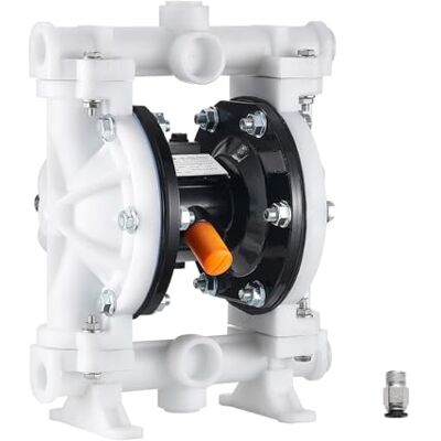VEVOR Bomba Neumática de Doble Diafragma, 16,64 L/min, Entrada y Salida de 38,1 mm, para Transferencia de Aceite Usado, Carcasa de Aleación de Aluminio, para Diésel, Grasa, Queroseno y Gasolina VEVOR Bomba Neumática de Doble Diafragma, 16,64 L/min, Entrada y Salida de 38,1 mm, para Transferencia de Aceite Usado, Carcasa de Aleación de Aluminio, para Diésel, Grasa, Queroseno y Gasolina