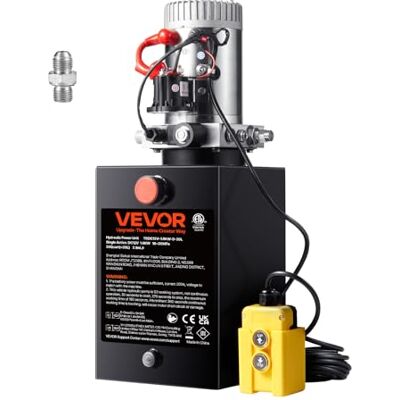 VEVOR Bomba Hidráulica DC 12 V 19 L Unidad Hidráulica de Acción Única Flujo de Aceite 3,44 L/min Presión Máxima de Descarga 22 MPa para Volquete, Plataforma Elevadora, Remolque, Elevación y Descarga VEVOR Bomba Hidráulica DC 12 V 19 L Unidad Hidráulica de Acción Única Flujo de Aceite 3,44 L/min Presión Máxima de Descarga 22 MPa para Volquete, Plataforma Elevadora, Remolque, Elevación y Descarga